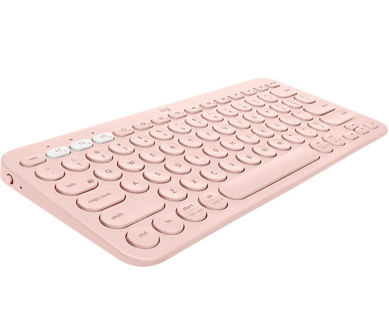 Logitech K380 Multi-Device Bluetooth Keyboard - Teclado - sem fios - Bluetooth 3.0 - QWERTY - Espanhol - rosa