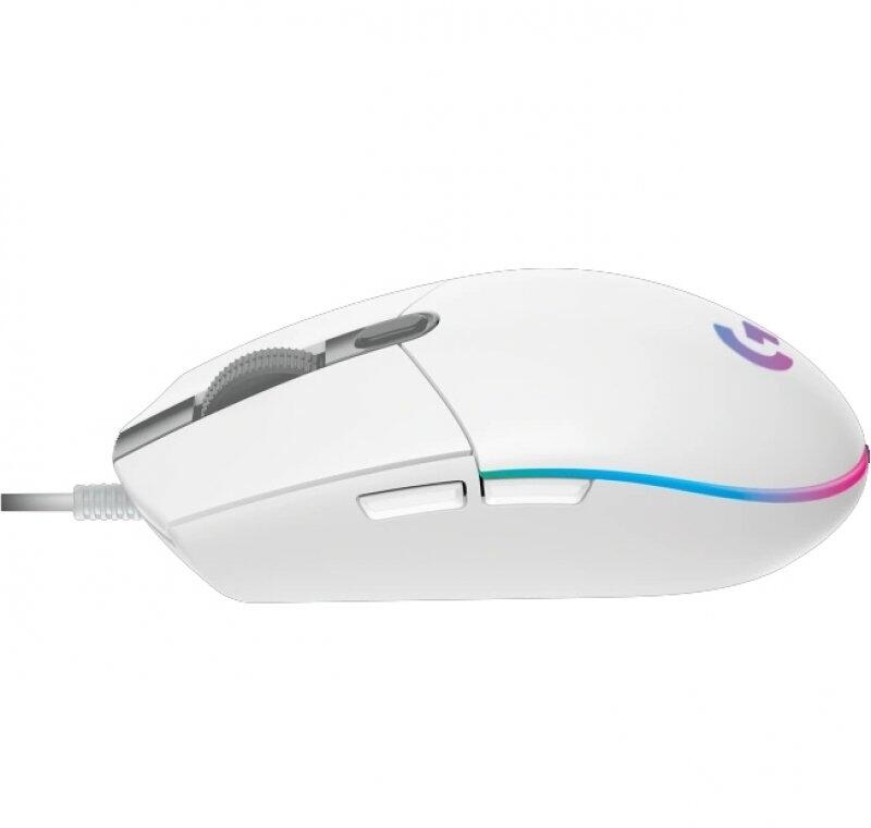 LOGITECH RATON G203 LIGHTSYNC BLANCO GAMING 8.000 DPI 6 BOTONES