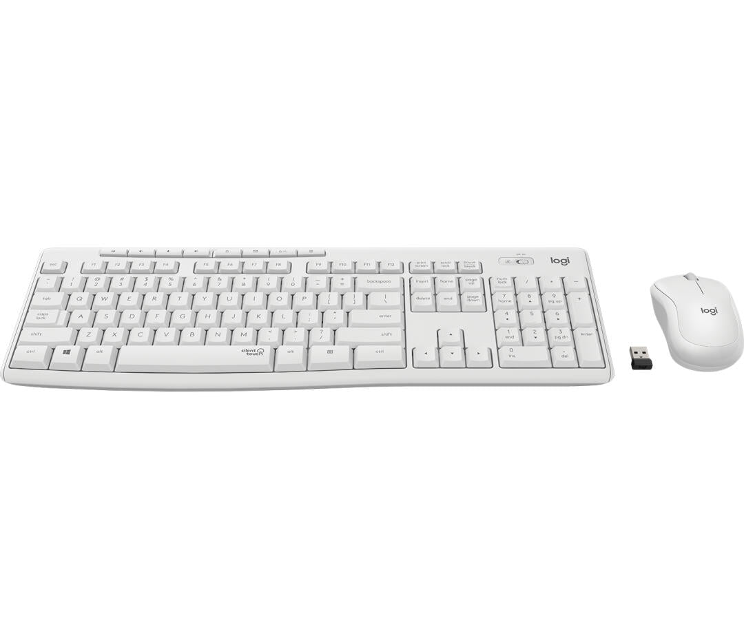 Teclado e Rato Sem Fios | Logitech | MK295 Silent | 2.4 GHz | Branco