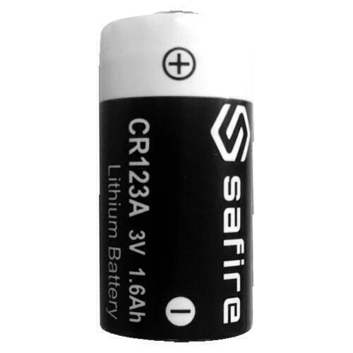 Safire - Pilha CR123A - Tensão 3.0 V - Litio - Capacidade nominal 1600 mAh - Compatível com produtos do catálogo - BATT-CR123A