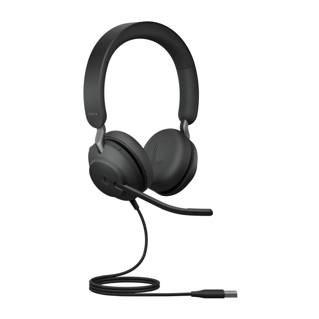 Jabra Evolve2 40 SE MS Stereo - Auscultadores - no ouvido - com cabo - USB-A - isolamento de ruído - Certificado para Microsoft Teams