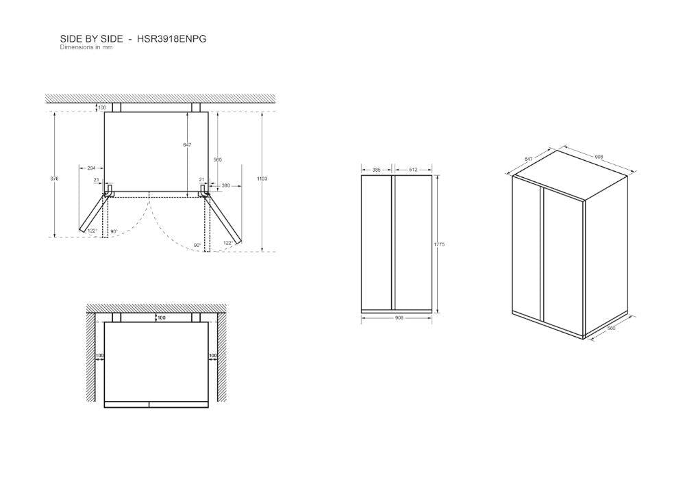 Frigorífico Side by Side | Haier | HSR3918ENPG | 620L | Inox