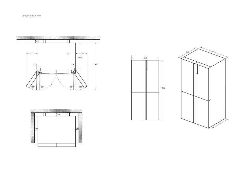 Frigorífico Americano | Haier | Cube 90 Serie 5 HCR5919ENMP | Inox