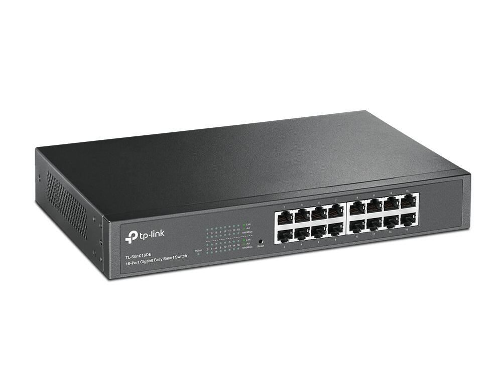 16-Port Gigabit Easy Smart Switch, 16 Gigabit RJ45 Ports, 1U 13-inch Rack-mountable Steel Case, MTU/Port/Tag-based VLAN, QoS, IGMP Snooping, Web/Utility Management - vÃ¡lido p/ unid faturadas atÃ© 31