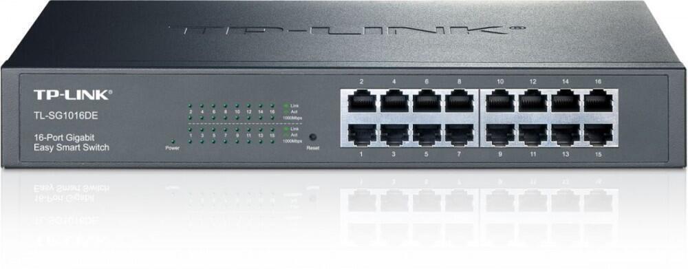 16-Port Gigabit Easy Smart Switch, 16 Gigabit RJ45 Ports, 1U 13-inch Rack-mountable Steel Case, MTU/Port/Tag-based VLAN, QoS, IGMP Snooping, Web/Utility Management - vÃ¡lido p/ unid faturadas atÃ© 31