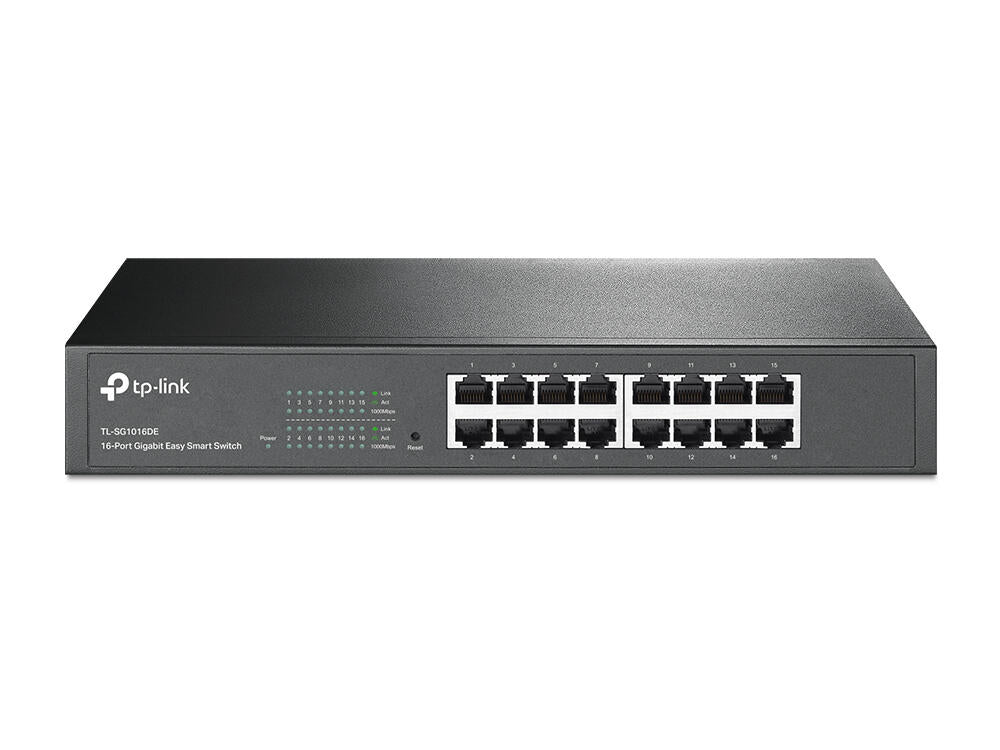 16-Port Gigabit Easy Smart Switch, 16 Gigabit RJ45 Ports, 1U 13-inch Rack-mountable Steel Case, MTU/Port/Tag-based VLAN, QoS, IGMP Snooping, Web/Utility Management - vÃ¡lido p/ unid faturadas atÃ© 31