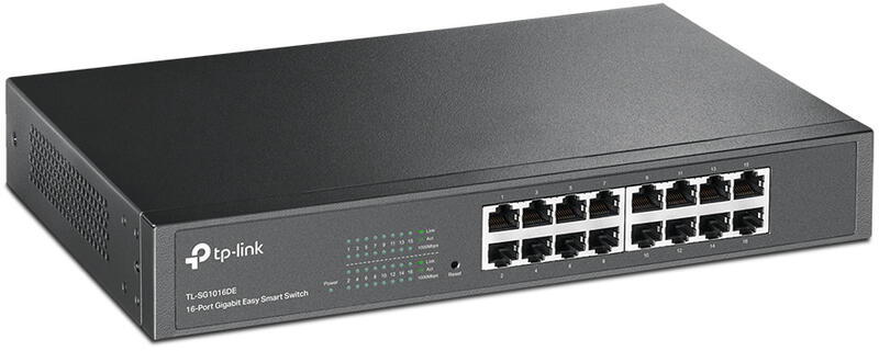 16-Port Gigabit Easy Smart Switch, 16 Gigabit RJ45 Ports, 1U 13-inch Rack-mountable Steel Case, MTU/Port/Tag-based VLAN, QoS, IGMP Snooping, Web/Utility Management - vÃ¡lido p/ unid faturadas atÃ© 31