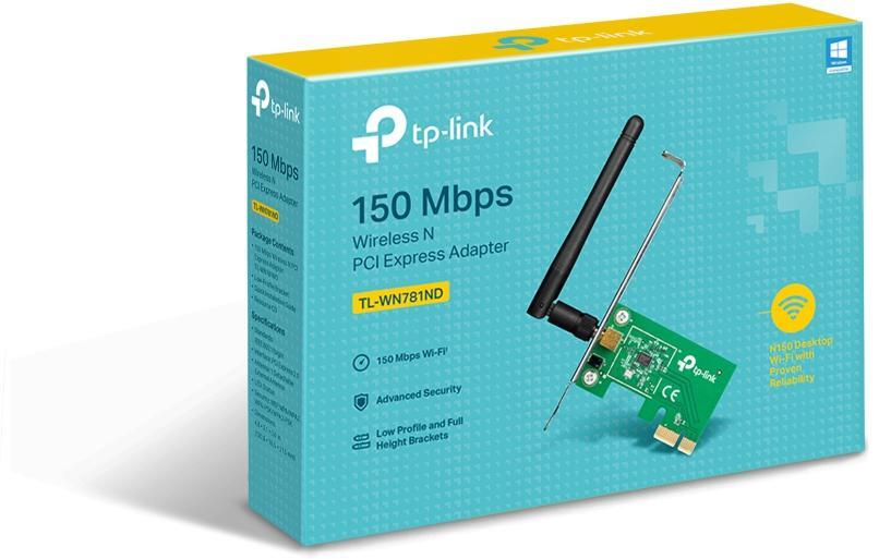 Placa de Rede Wireless | TP-Link | TL-WN781ND | 150Mbps | PCIe