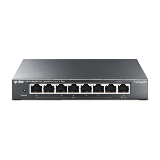 TP-Link TL-RP108GE switch Gestionado L2 Gigabit Ethernet (10/100/1000) EnergÃ­a sobre Ethernet (PoE) Negro - 1378329