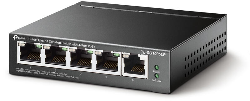 Switch TP-Link TL-SG105 | 5 Portas Gigabit | 4 Portas PoE+