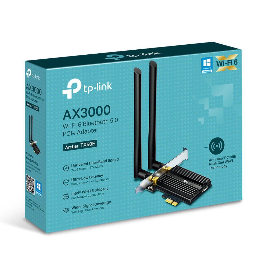 Placa de Rede TP-Link | Archer TX50E | AX3000 | PCI Express Adapter