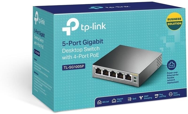 Switch TP-Link Gigabit POE | TL-SG1005P | 5 Portas