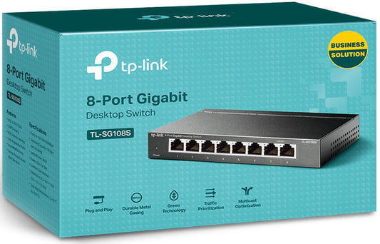 Switch de Mesa | TP-Link | TL-SG108S | 8 Portas Gigabit