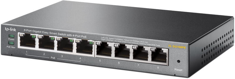 TP-LINK 8PORTAS GIGABIT 4XPOE 802.3AF - TL-SG108PE