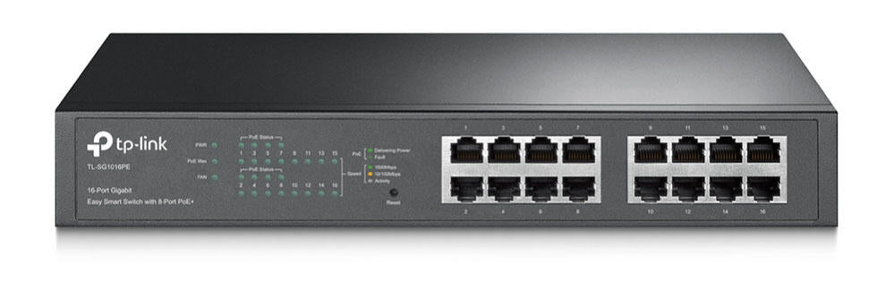 TP-LINK 16PORTAS GIGABIT 8XPOE 802.3AF - TL- SG1016PE