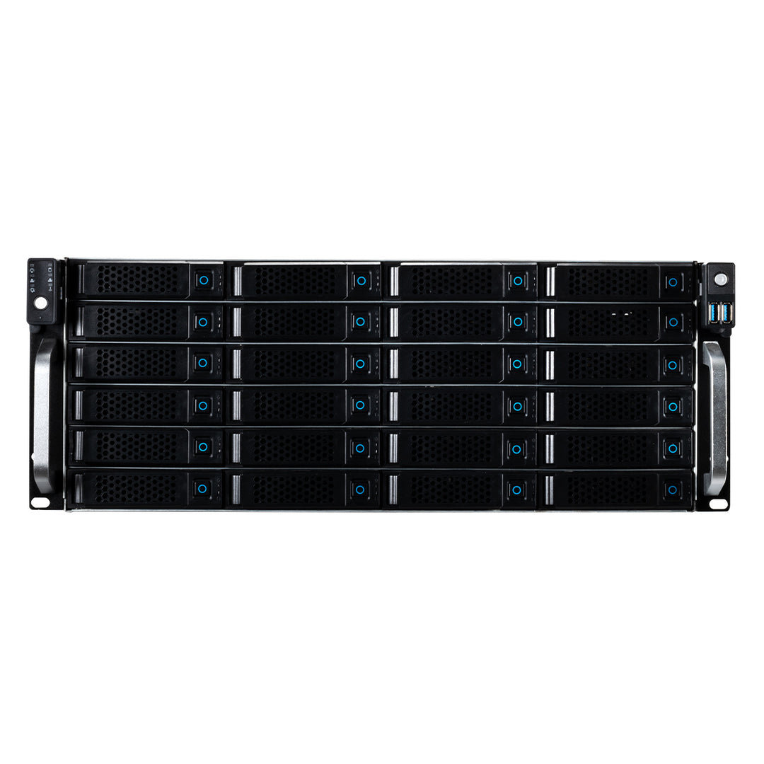 Caixa Server PRO Rack 4U HSW6424, 24 HDD 2.5"/3.5" Hot Swap - admite Fonte redundante