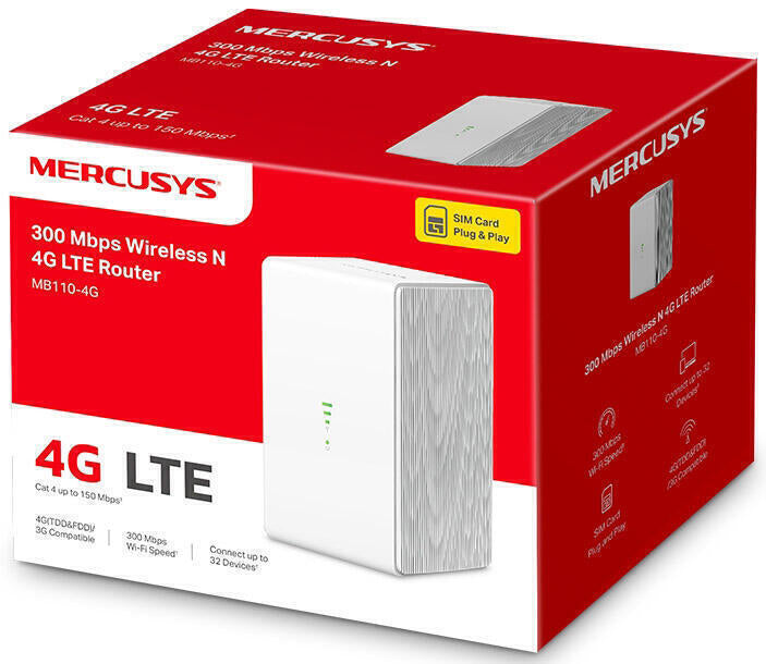 MERCUSYS ROUTER N300 WI-FI 4G LTE MODEM BUILD-IN 150MBPS