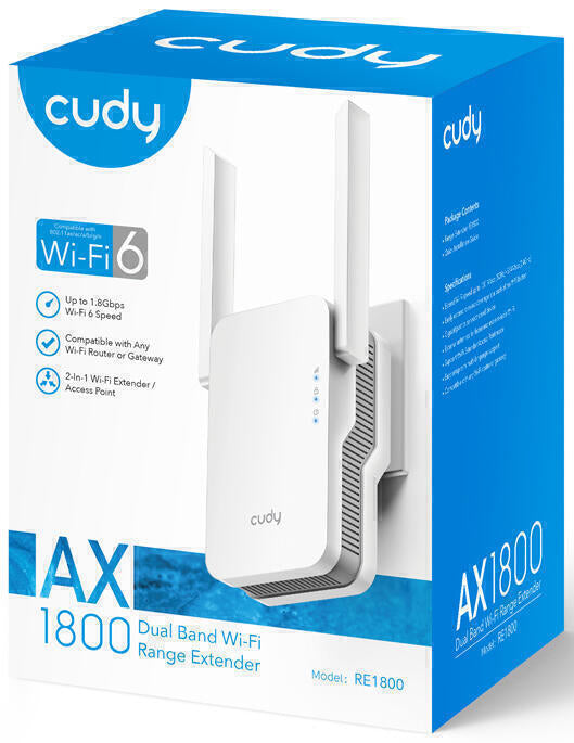 CUDY REPETIDOR DE SINAL BANDA DUPLA WIFI 6 300MBPS