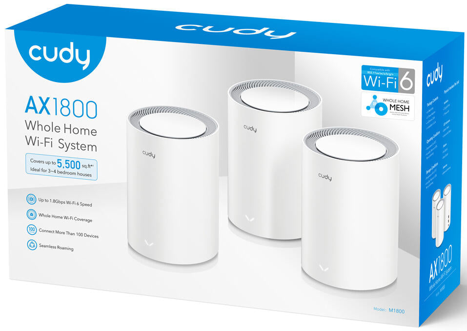 CUDY EXTENSOR DE SINAL UNIVERSAL WIFI 6 300MBPS 3UNID