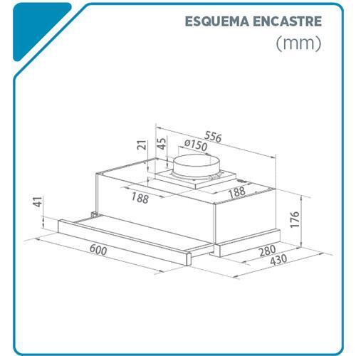 Exaustor | Candy | CBT6130/3X | 60cm | Inox | Classe B