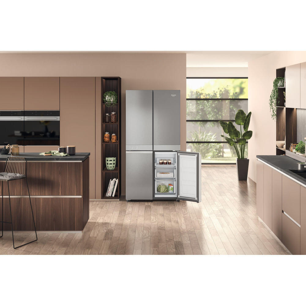 Frigorífico Americano | Hotpoint | HAQ-9-E-2-LEF | Side by Side | Inox