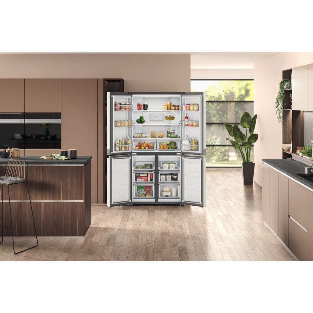 Frigorífico Americano | Hotpoint | HAQ-9-E-2-LEF | Side by Side | Inox