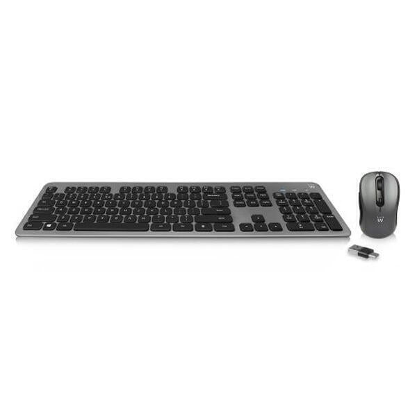 Teclado e Rato Wireless | Ewent | EW3 | Silent | Cinza Titânio