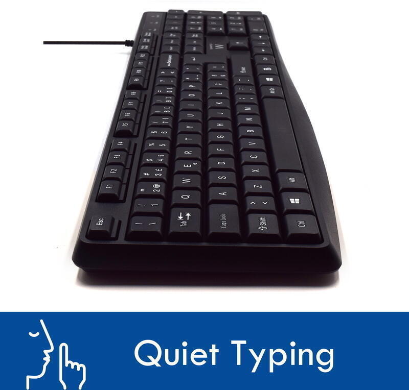 EWENT TECLADO SILENT USB PT BLACK