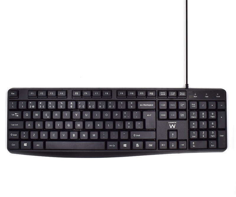 EWENT TECLADO SILENT USB PT BLACK