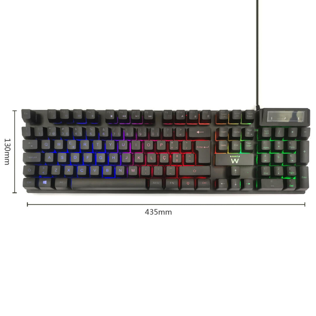 EWENT TECLADO GAMING ILUMINADO USB