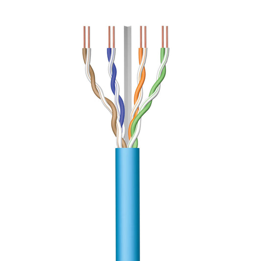 Bobine de InstalaÃ§Ã£o Cat 6A U/UTP AWG23/1 CU 50mt. CPR Eca Class SOLID, Jacket: LSZH azul