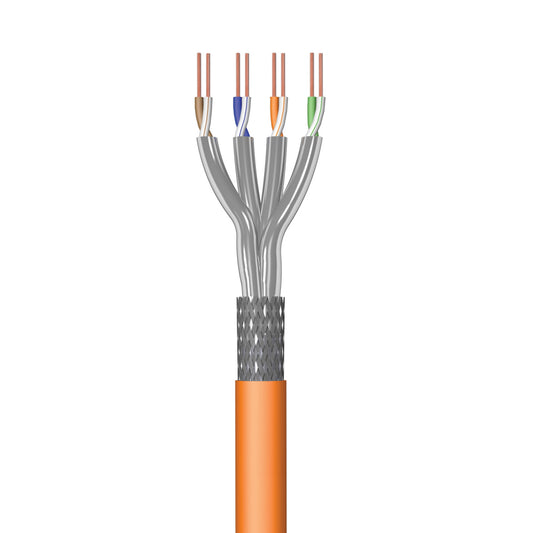Networking Cable Cat 7 S/FTP AWG23/1 CU 100mt. CPR Eca Calss SOLID, Jacket: LSZH Orange