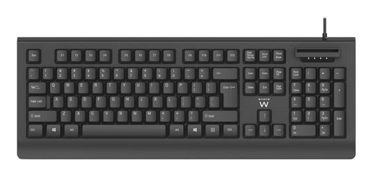 EWENT TECLADO COM LEITOR DE CARTÃƒO CIDADÃƒO USB BLACK