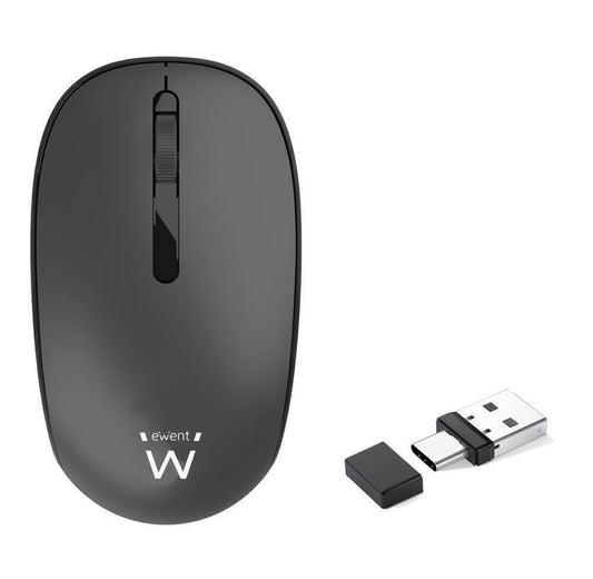 Rato Wireless Silent Click com Recetor Combo USB A+C e PrecisÃ£o 1000dpi