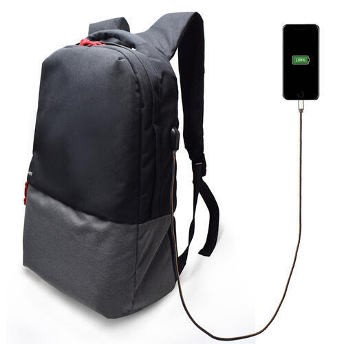 EWENT MOCHILA URBAN 17.3" COM PORTA USB BLACK/ GREY