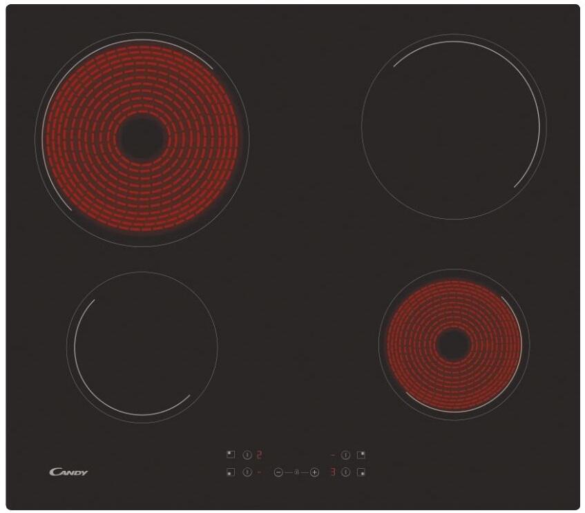 Placa de Indução | Candy | Idea CH64CCB/4U2 | 4 Zonas | Preta