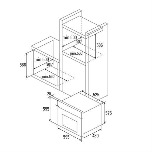 ENC.FORNO CATA MF(6)-50L.-CM760ASBK