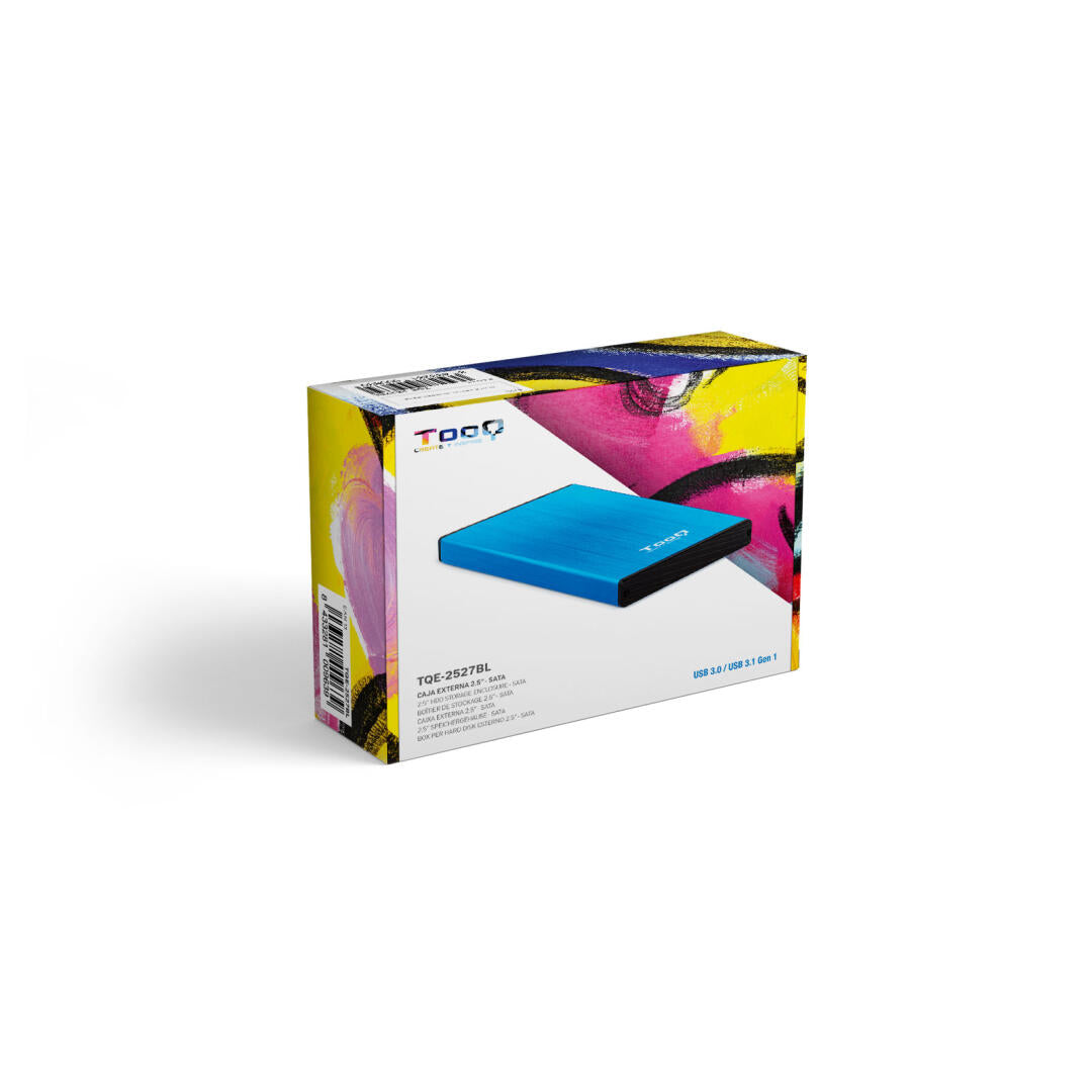 Caixa Externa HDD | Tooq | TQE-2529B | 2.5" SATA | USB 3.0/3.1 | Azul