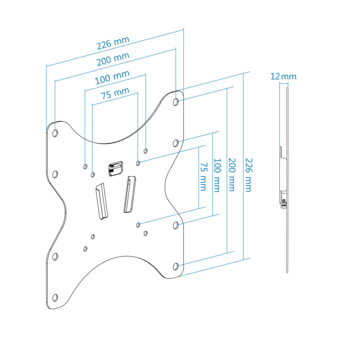 TOOQ SOPORTE DE PARED PARA PANTALLAS 23"- 42" LP1242F-B - LP1242F-B