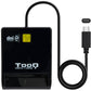 LECTOR DE TARJETAS EXTERNO TOOQ TQR-211B DNIE SIM USB-C NEGRO