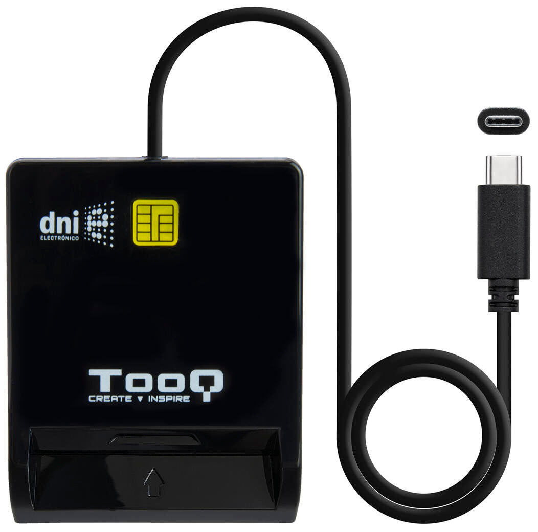 LECTOR DE TARJETAS EXTERNO TOOQ TQR-211B DNIE SIM USB-C NEGRO