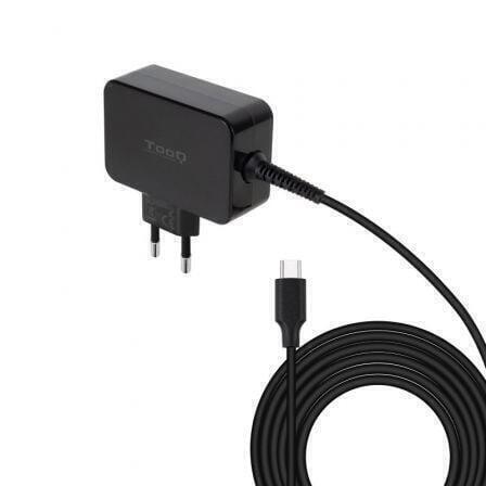 CARGADOR TOOQ PORTA�TIL GAN USB-C PD 65W NEGRO