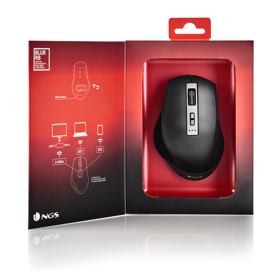 Wireless Rechargeable Multimode Mouse - Black