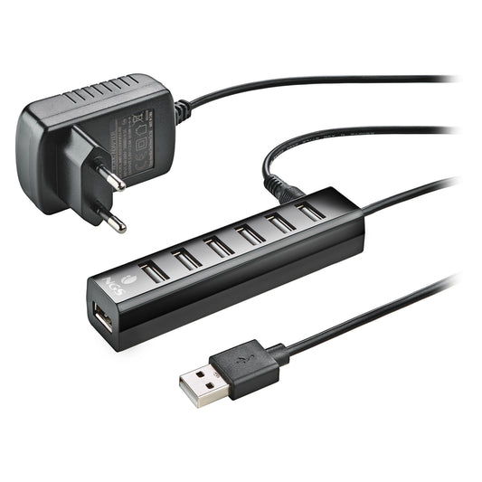 USB 2.0 Hub 7 Ports With Power Adapter