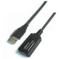 Extensor USB 2.0 - Comprimento 5,0 m - Conectores USB A M/H - Ativo - Cor preto - Transferência até 480 Mbps - USB1-5