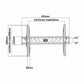 Suporte para monitor LCD - Instalação em paredes - Inclinação entre -15º e +10º - Separação da parede 74 mm - Carga máxima 50 Kg - Ecrãs 37&quot;~70&quot; - TVM-3260