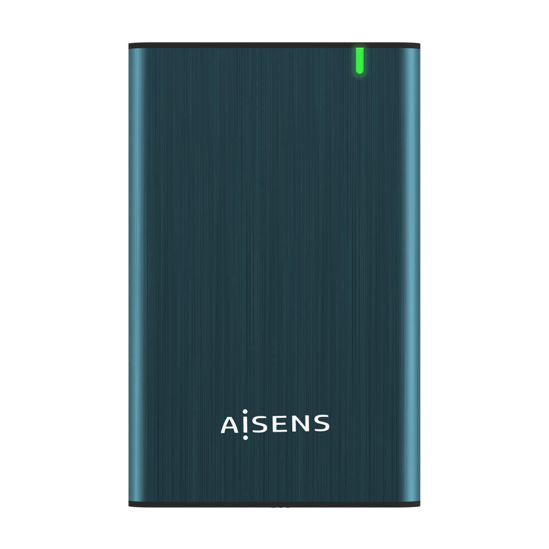 AISENS CAJA EXTERNA 2,5" ASE-2525BWN 9.5MM SATA A USB 3.0/USB3.1 GEN1, AZUL PACIFICO