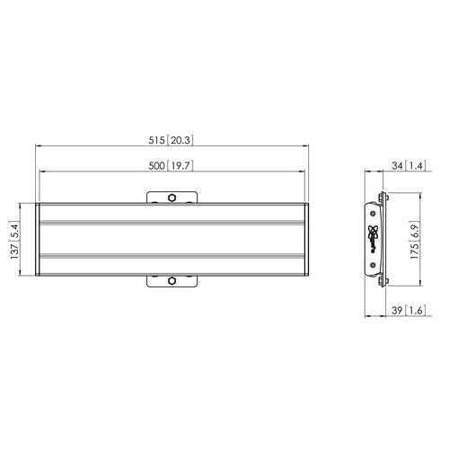 VOGELS PFB 3405 INTERFACE BAR 515MM SILVER PFB3405S #PROMO FIM STOCK#