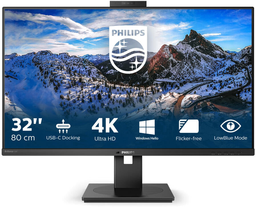 Monitor Philips | IPS 32" UHD 4K | HDMI DP USB-C Webcam