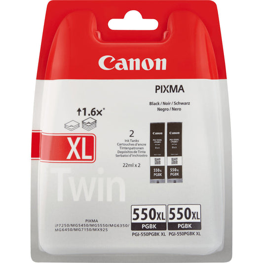 Canon MG-5450/6350 IP7250 Pack 2 Cartuchos Negro PGI550XL